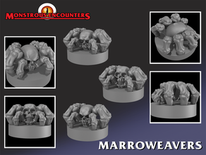 marroweavers x3 dungeons dragons dungeonworks miniature monstrous encounters skull undead 3d print model - Mito3D
