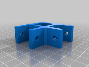 mi personalizados estructura universal conector 2way personalizado 3d print model - Mito3D