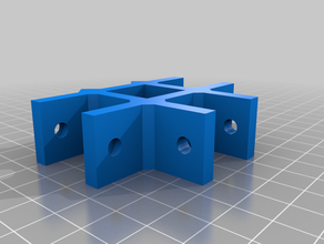 mi personalizados estructura universal conector 3way personalizado 3d print model - Mito3D