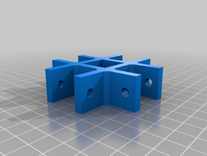 mi personalizados estructura universal conector 4way personalizado 3d print model - Mito3D