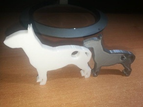 bull terrier Schlüsselanhänger 3d print model - Mito3D