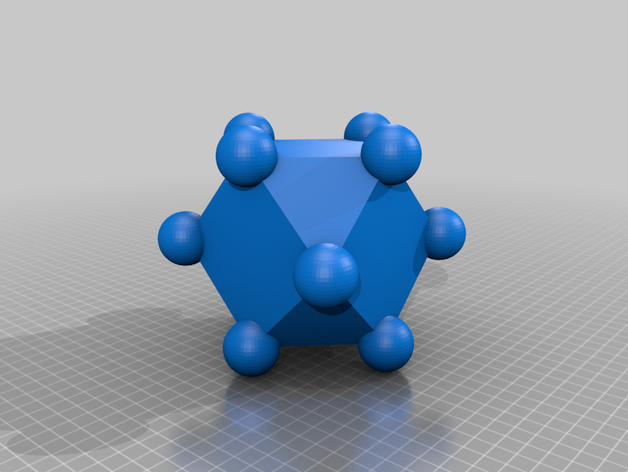 poliedro coordinaci n cubocta drico Chemie Kristallographie 3D print model - Mito3D