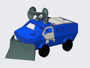 Alman polisi tank - playmobil polis polizei 3d print model - Mito3D