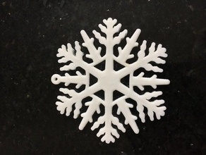 floco de neve a decoração schneeflocke 3d print model - Mito3D