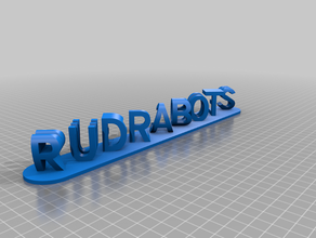 rudrabots de bienvenue personnalisé 3d print model - Mito3D