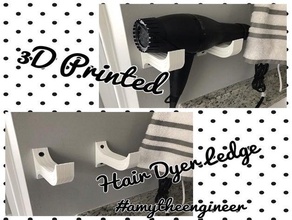 hair dryer ledge 3d print model - Mito3D