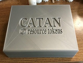 catan hex resource token holder v2 lid settlers 3d print model - Mito3D