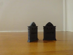 grave stone nameless halloween 3d print model - Mito3D