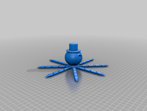 purple octopus 3d print model - Mito3D