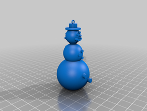 muñeco de nieve ornamento invierno 3d print model - Mito3D