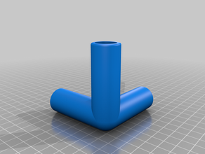 meu personalizados 3 canto forma de tubo conector - 17 id personalizado 3d print model - Mito3D