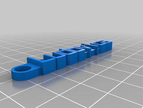 my customized message keychain 3d print model - Mito3D