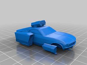 mustang-f-19 car dd gaslands rpg sci-fi tabletop gaming wargaming terrain warhammer 40k 3d print model - Mito3D