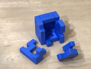 yananose kutusu geçmeli bulmaca puzzlecad 3d print model - Mito3D