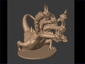 hydra no molestar dnd mini miniatura dungeons dragons tablero de la mesa 3d print model - Mito3D