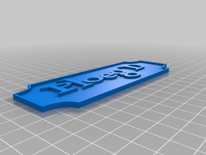 ploeg d tamanho da placa de identificação personalizado 3d print model - Mito3D