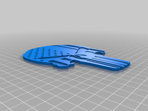 punisher linha azul 3d print model - Mito3D