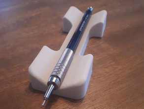 minimalist pencil rest desk holder pen 3d print model - Mito3D