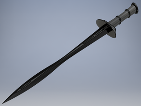ebony fantasy sword 3d print model - Mito3D