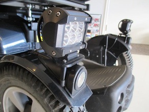 ışık montaj permobil x850 açtı aksesuarlar aksesuar dirsek krestol led tutucu mount monte edin rullestol trax tekerlekli sandalye 3d print model - Mito3D