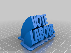 vote labour customized 3d print model - Mito3D