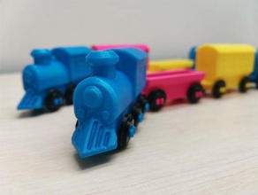 locomotora, los vagones la locomotora partes de juguete juguetes tren 3d print model - Mito3D
