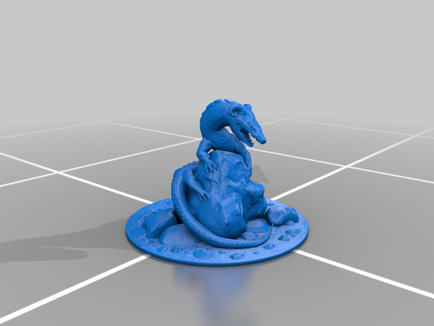 behir 5e 3dmodel 3dprintable creature dnd mini miniature prop dragon dungeons dragons monster ready print 3D print model - Mito3D