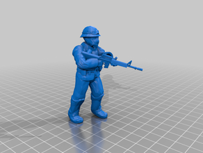 fallout rpg - ncr troopers miniatures 3d print model - Mito3D