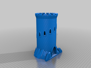 dadi torre twoe pezzi di supporti richiesti 3d print model - Mito3D