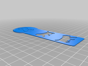 dog yin-yang bookmark yinyang 3d print model - Mito3D