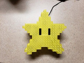 iluminado pixel estrelas árvore topper 3d print model - Mito3D