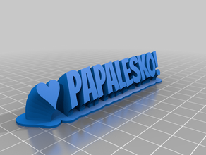 2 my customized sweeping 2-line name plate text 3d print model - Mito3D