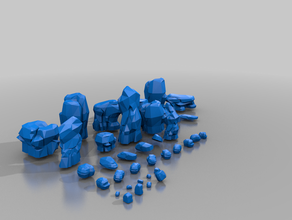 falaise mega pack - terrain de vidage les falaises le mdn warhammer 3d print model - Mito3D