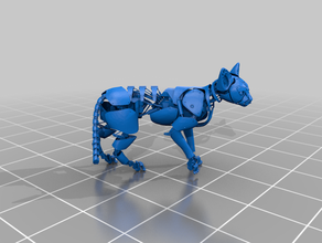 robo kitty - cyber mastiff underhiver cat cibernética inquisimunda gatinho cão de caça necromunda robô tnt 3d print model - Mito3D