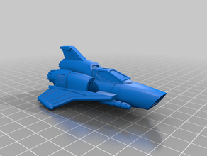 mini-fighter sci-fi spaceship tabletop gaming rpg 3d print model - Mito3D