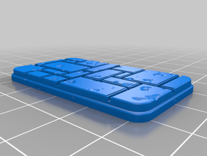 heroquest Steinplatte, die strukturierte Grundlagen wargaming 3d print model - Mito3D