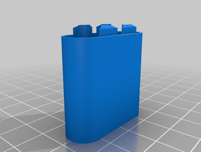 batería aaa caso 3xaaa en la parte inferior personalizado 3d print model - Mito3D
