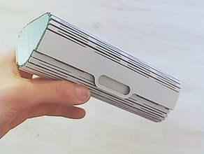 lápiz-caso triángulo bajonet caso contenedor fácil de impresión plegado gafas titular bisagra la vida una sola pieza caja lápiz pencilcase impreso manga espectáculo 3d print model - Mito3D