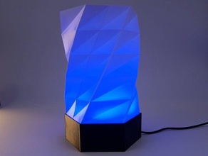 tordu de la lampe version 1 esp8266 neopixels led lumière neopixel anneau le capteur l'ombre toucher tactile transparent twisted vase 3d print model - Mito3D