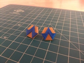 minimal hexagon earring remix customizer openscad 3d print model - Mito3D