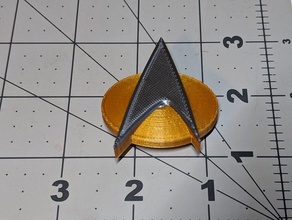 magnético de star trek emblema 8mm ímãs combadge 3d print model - Mito3D
