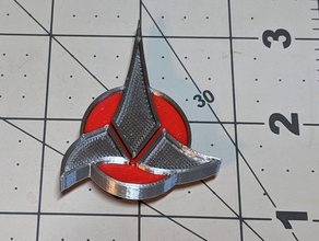 magnétique klingon insigne de 8mm aimants star trek 3d print model - Mito3D