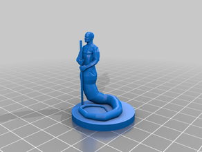 sagothuss yılan yaşlı melez monk masa üstü minyatür rpg d&d 3d print model - Mito3D