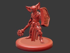 goblin cleric miniature 3dprintable dungeons dragons fantasy paladin tabletop 3d print model - Mito3D