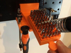 modular screwdriver kit holder pegboard 3d print model - Mito3D