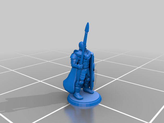 human elite guard see description - spear attacker dnd soldier evil soldiers fighter warrior warriors units guards 3D print model - Mito3D