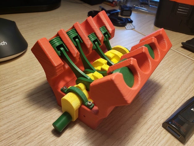 working v8 engine modified car ender 3 motor 3D print model - Mito3D