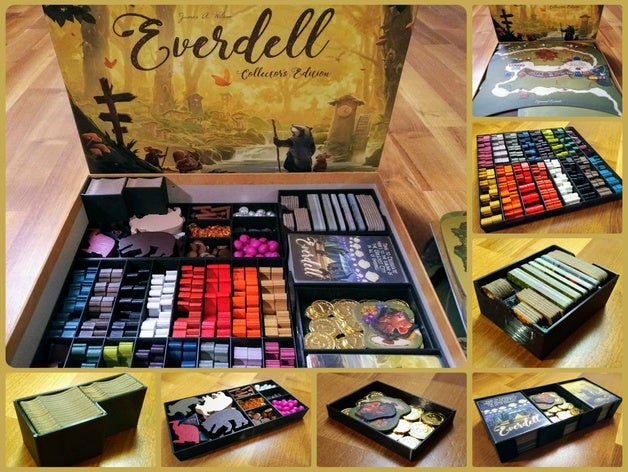 everdell organizer all expansions boardgame boardgames accessories inserts inlay insert 3D print model - Mito3D