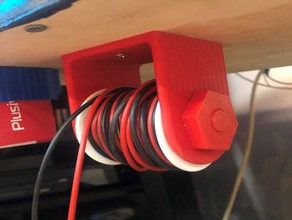 under desk wall mounted wire spool holder 3d print model - Mito3D