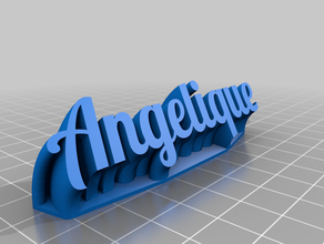 my customized sweeping name plate remix ang 3d print model - Mito3D